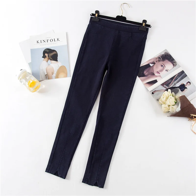 2019 Autumn High Waist Jeans Woman Skinny Stretch Slim Denim Pants Trousers for Women Pencil Pant Plus Size G3P9 |