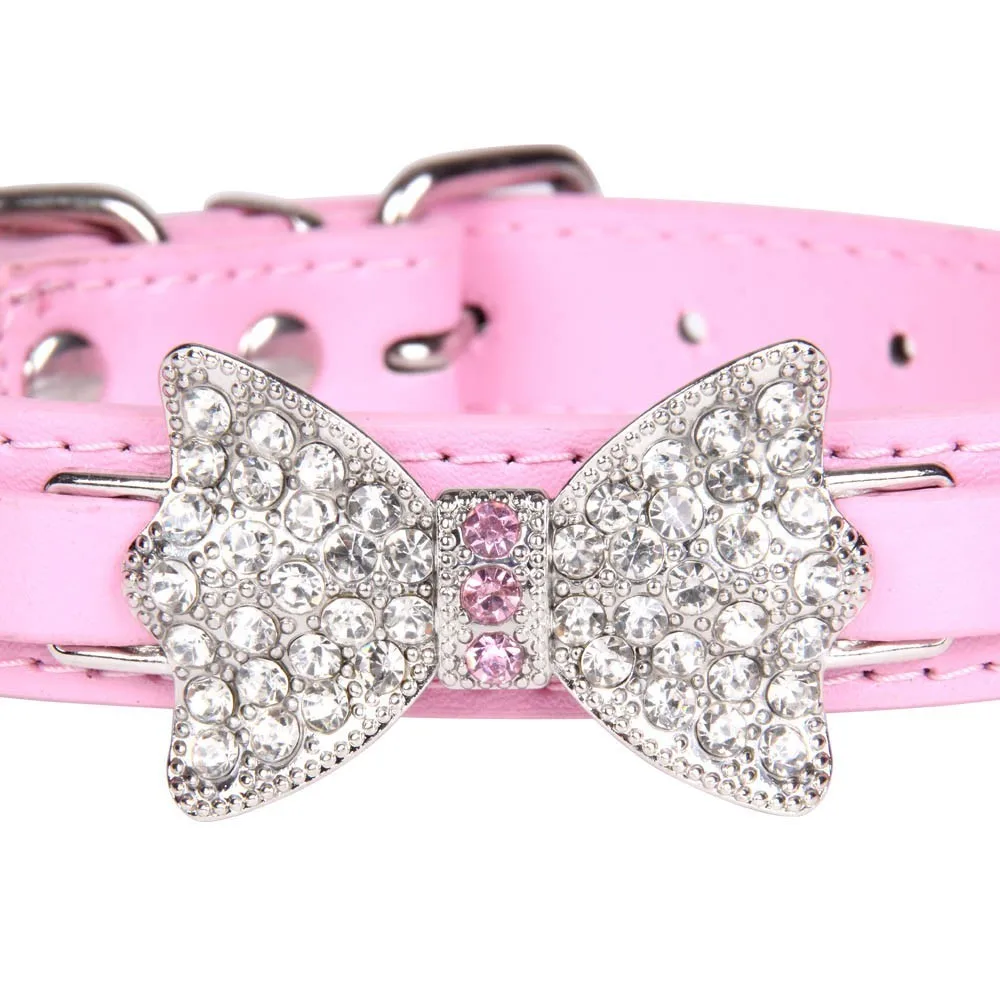 Ошейник Стразы для кошек и собак ошейник с бантом щенков маленьких средних