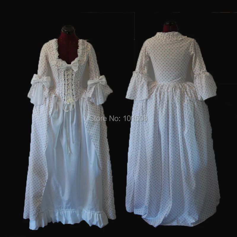 

Tailored!Royal Eras Vintage Costumes pioneer Civil war Theatre 18th Court Belle Marie Antoinette DRESS Victorian dresses HL-359