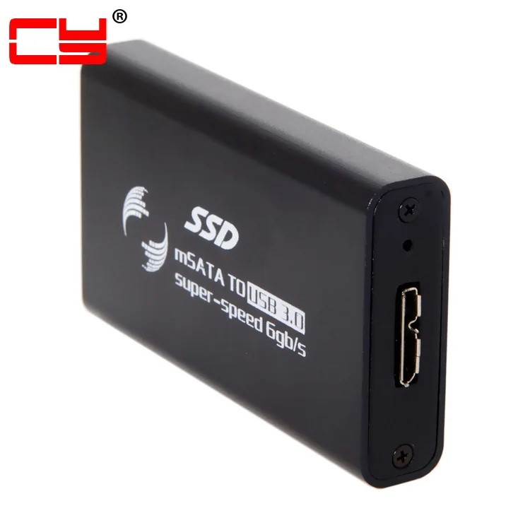 

Jimier 50 мм mini PCI-E mSATA 6 Гбит/с Твердотельный SSD к USB 3,0 чехол для жесткого диска черный корпус