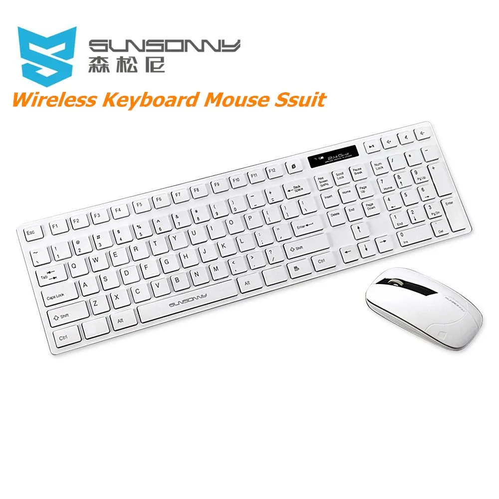 SUNSONNY S R3000 2 4 ГГц Беспроводной клавиатура настольного Мышь комбо 104 ключей удобные