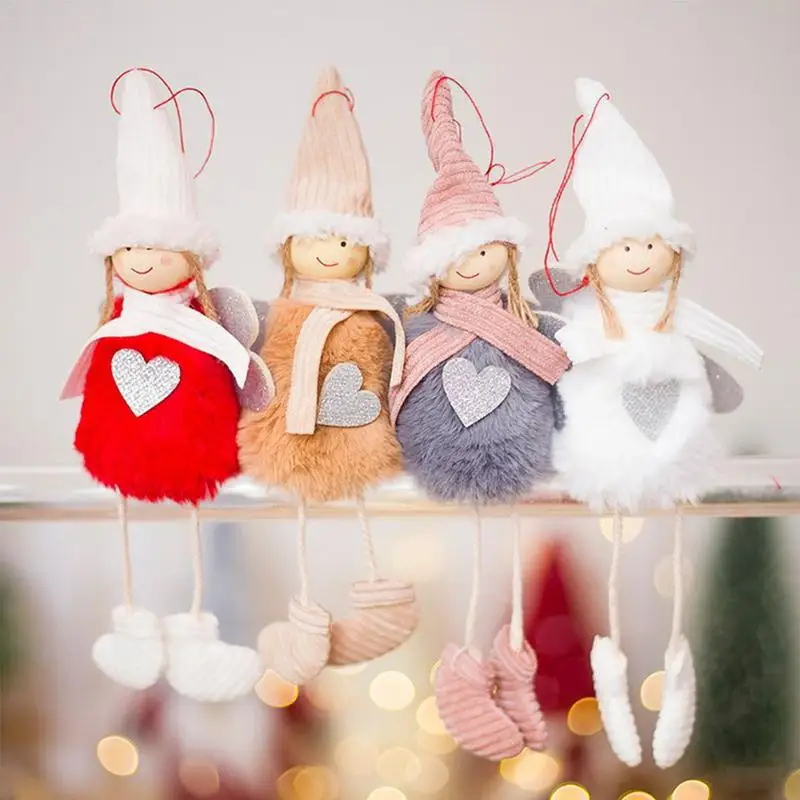 2019 Christmas Decoration Cute Angel Plush Doll Pendant House Tree Creative Accessories | Дом и сад