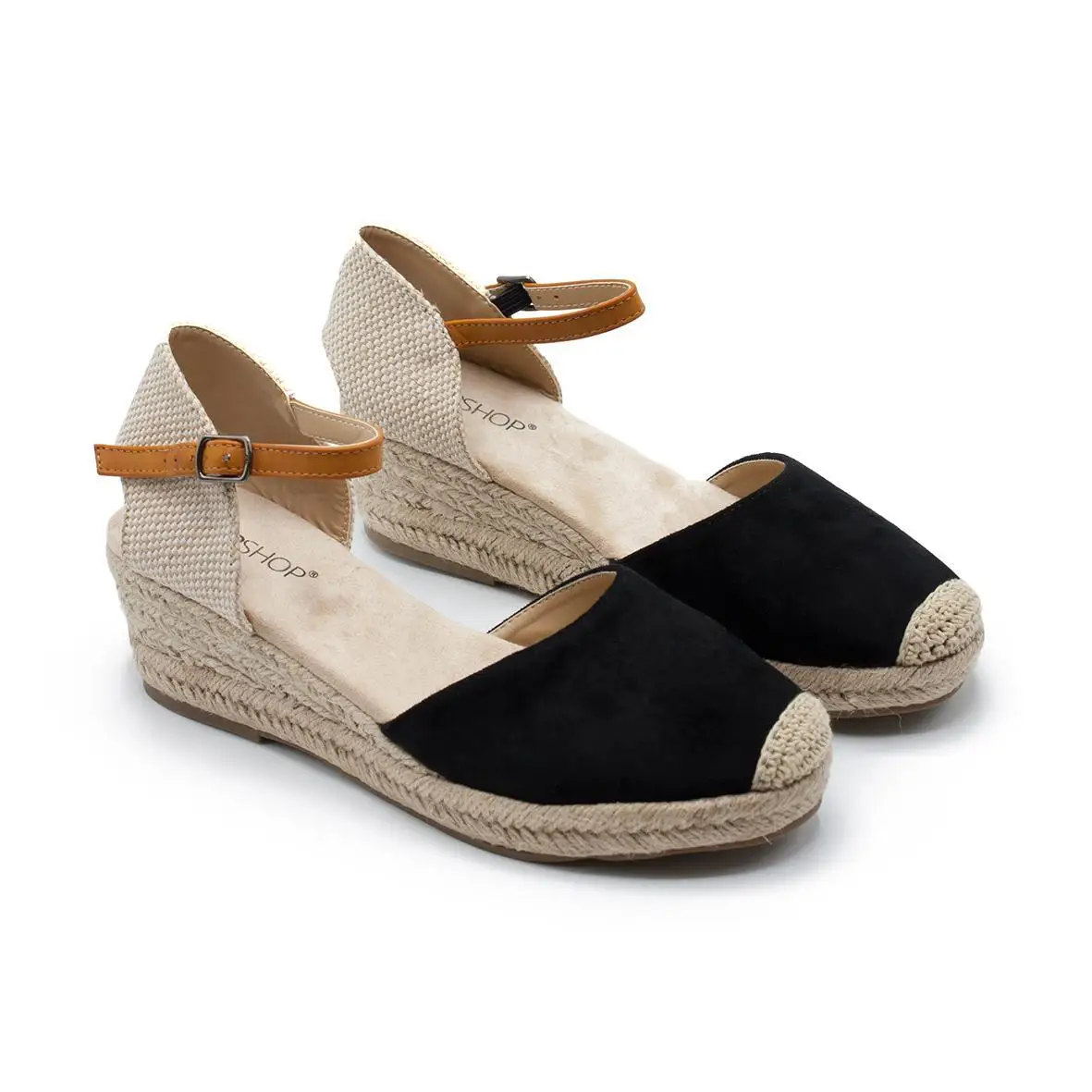 ZAPSHOP WOMAN SYNTHETIC SANDALS CUNA эспарто. Кожа SINTETICA. Высота: 4 см. Мод. Z90409|Боссоножки и