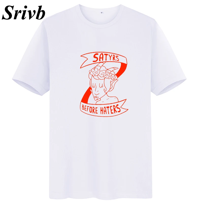 Srivb Satyrs Before Haters женская футболка Tumblr летняя хипстерская модная топы с круглым