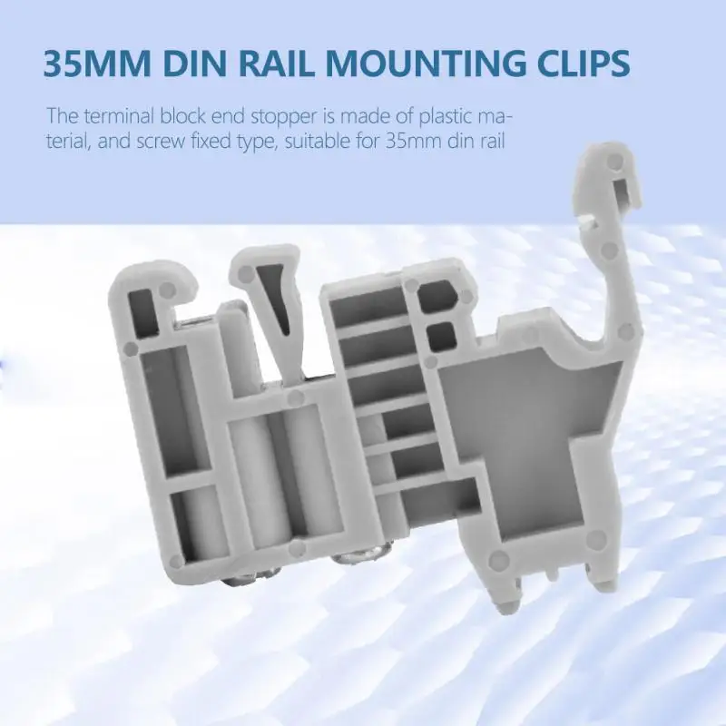 50Pcs/Set 35mm DIN Rail Terminal Block End Stopper Mounting Clips fixture clamp | Обустройство дома