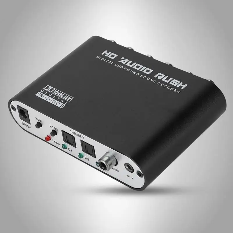 120dB SNR цифро аналоговый аудио конвертер R/L в 5 1 канал DTS декодер|Цифро-аналоговые