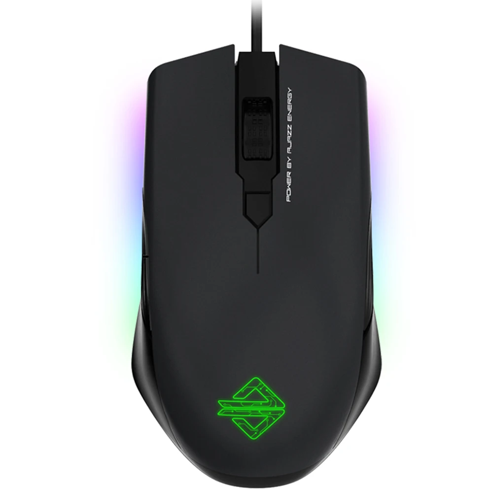 Ajazz AJ903 мышь Проводная игровая USB 16000DPI RGB Освещение 32 бит 50G настройка ускорения