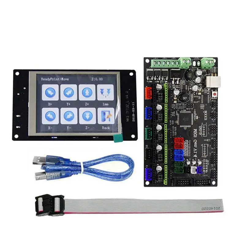 MKS GEN V1.4 + TFT32 сенсорный экран 3d принтер DIY стартовый комплект с кабелем совместимый