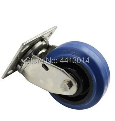 6 дюймов 304 нержавеющая сталь шарнир резиновый резиновые колеса с SUS подшипник и