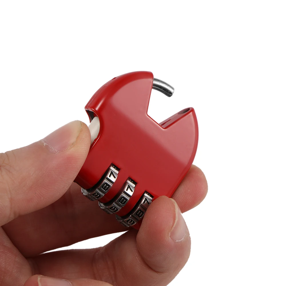 Мини замок из цинкового сплава с 3 мя цифрами для чемодана багажа безопасности