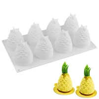 new 8 cavity pine cone silicone sphere mold chocolate cupcake cake mold diy baking decorative cake mousse mould tool