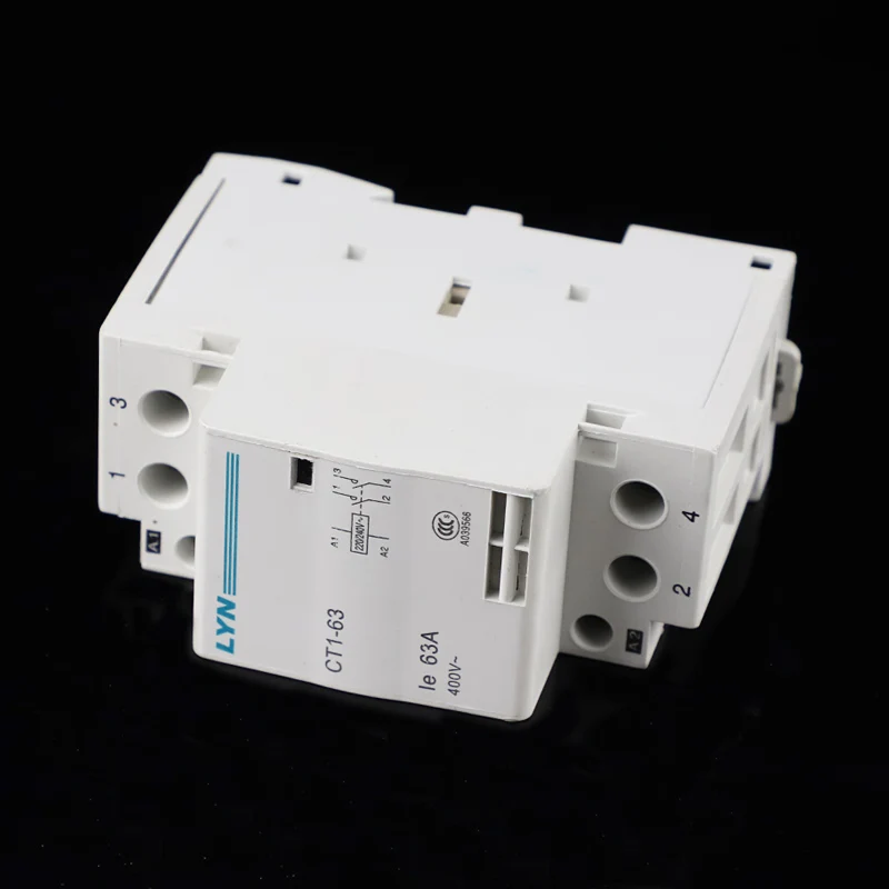 CT1 63 2P 63A 2NO AC220V нормально открытый AC контактор для дома/домашнего контактного
