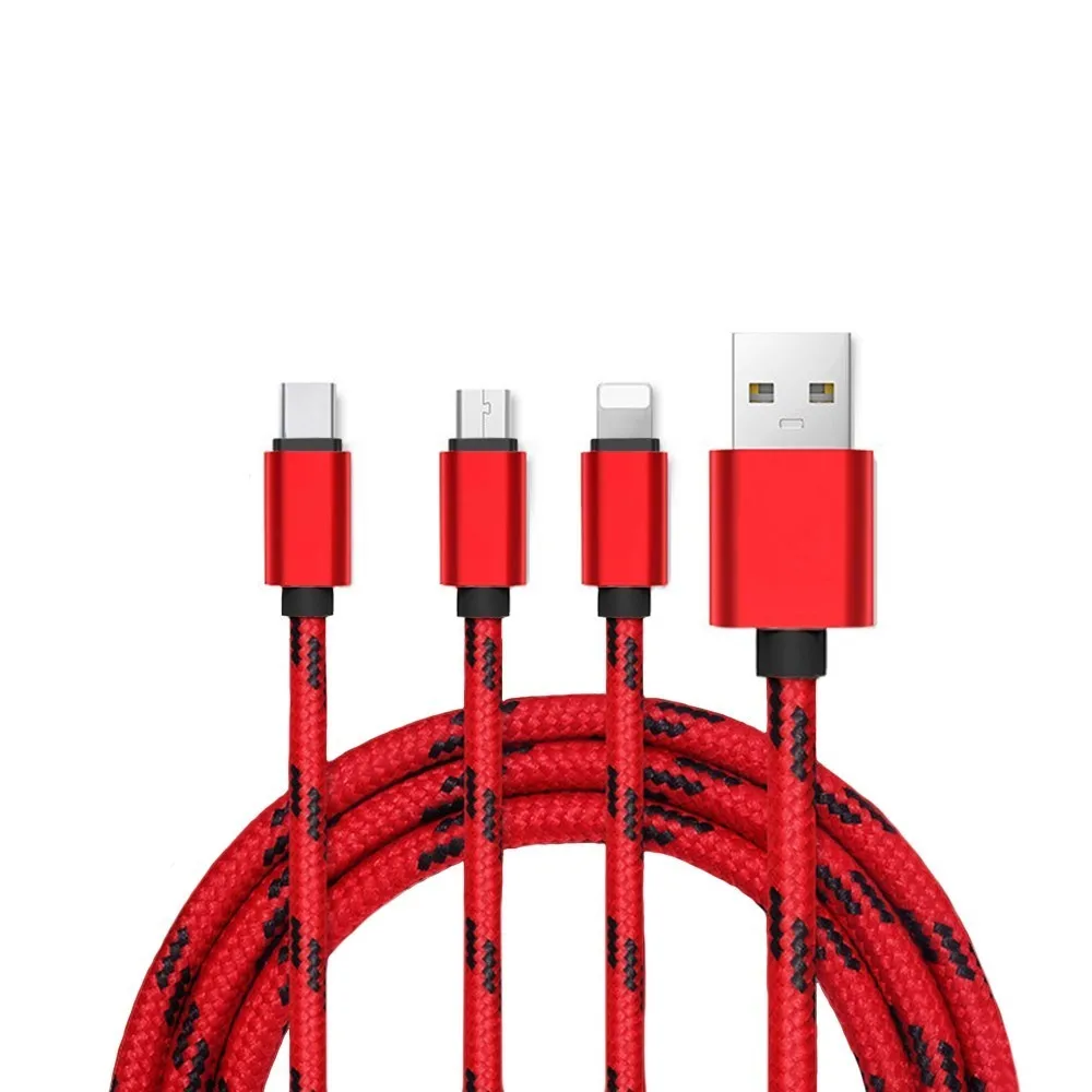 Новый красный золотой Тип молния Micro USB синхронный быстро Многофункциональный