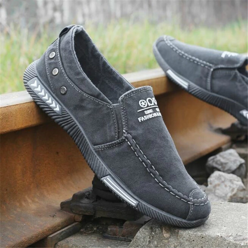 Mens Summer Fashion Denim Casual Shoes Men 2019 New Breathable Brand Outdoor Flats Man Canvas Zapatos De Hombre Size 38-45 | Обувь