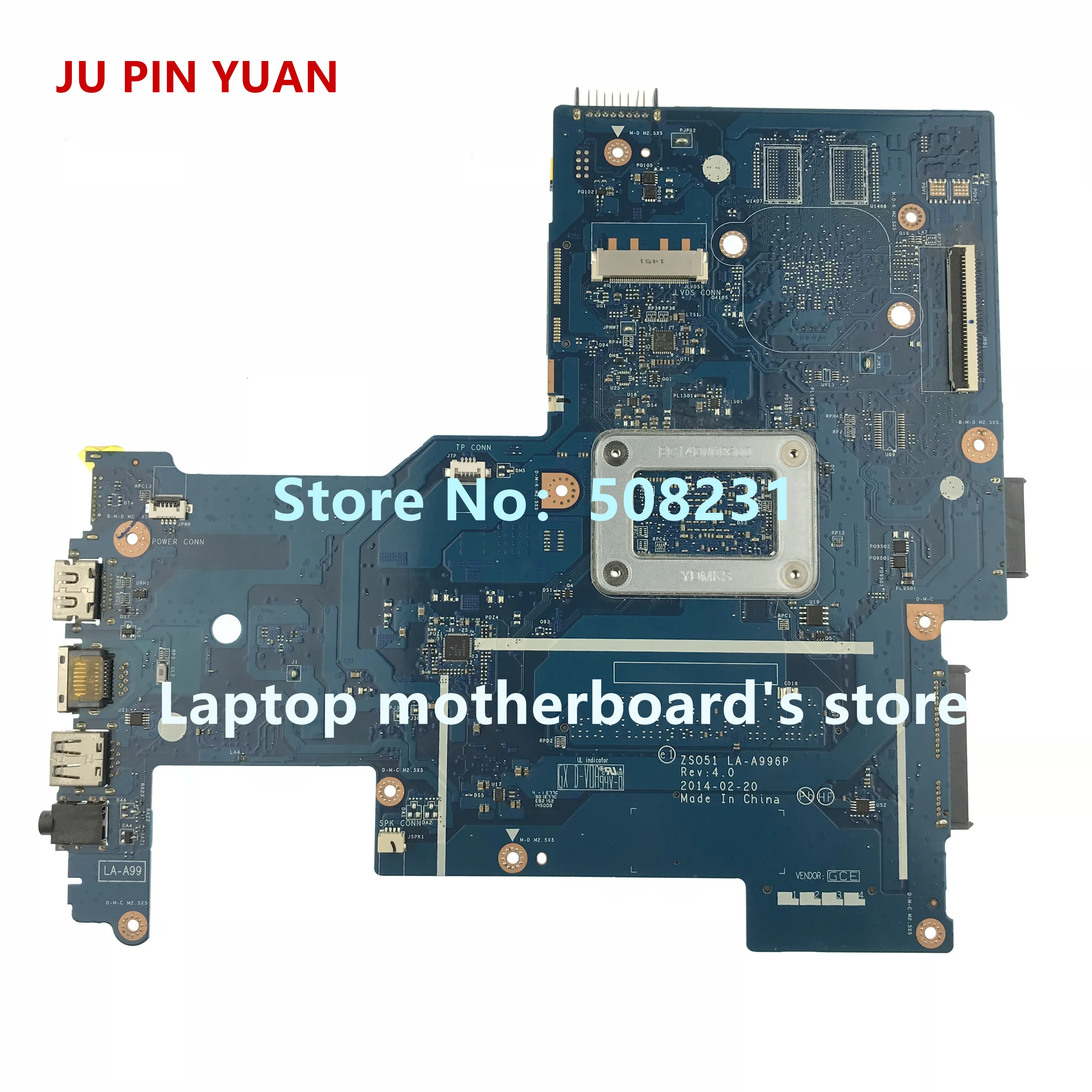 Материнская плата Ju pin yuan 764260-501 764260-001 для ноутбука HP 15-G ZS051 LA-A996P материнская A8-6410U