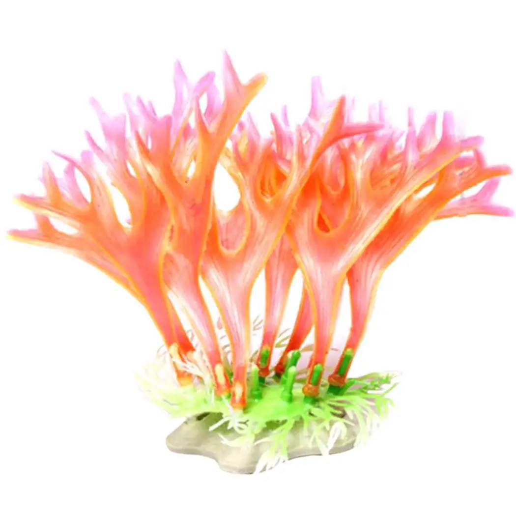 2 шт. пластиковые в форме растения аквариума аквариум дома бар ресторан и т. д.