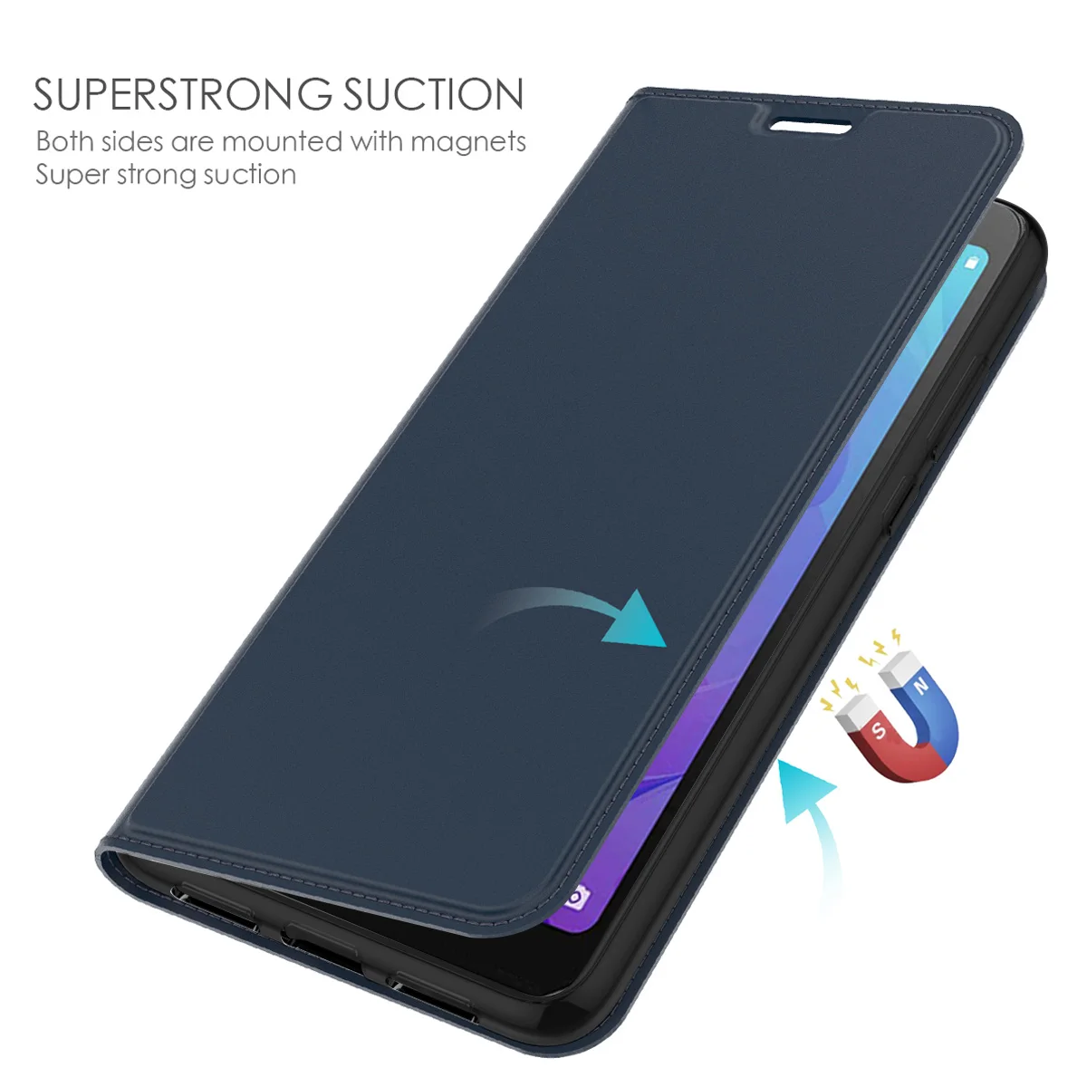 Чехол для Meizu C9 Pro Магнитный чехол бумажник из искусственной кожи с держателем