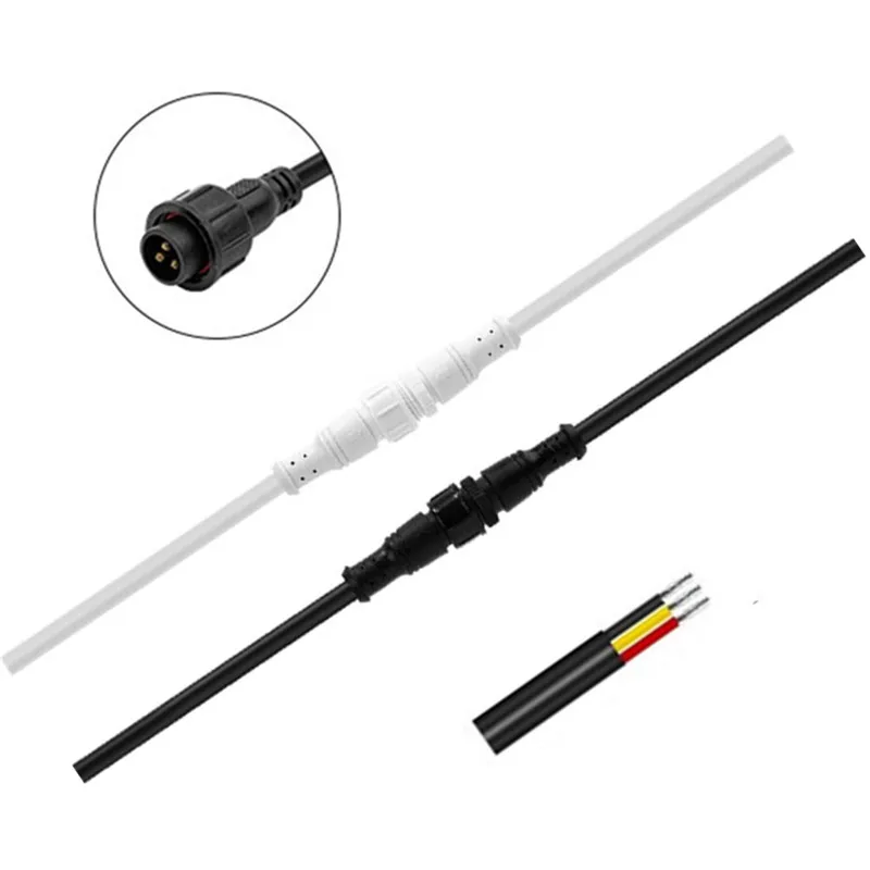 CLAITE 3 Pin 5A 18AWG белый черный инженерный стиль водонепроницаемый IP67 разъем мама и