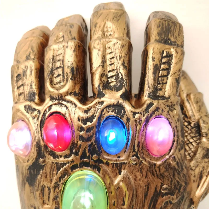 Латексные перчатки Thanos Infinity Gauntlet с светильник для косплея Железного человека