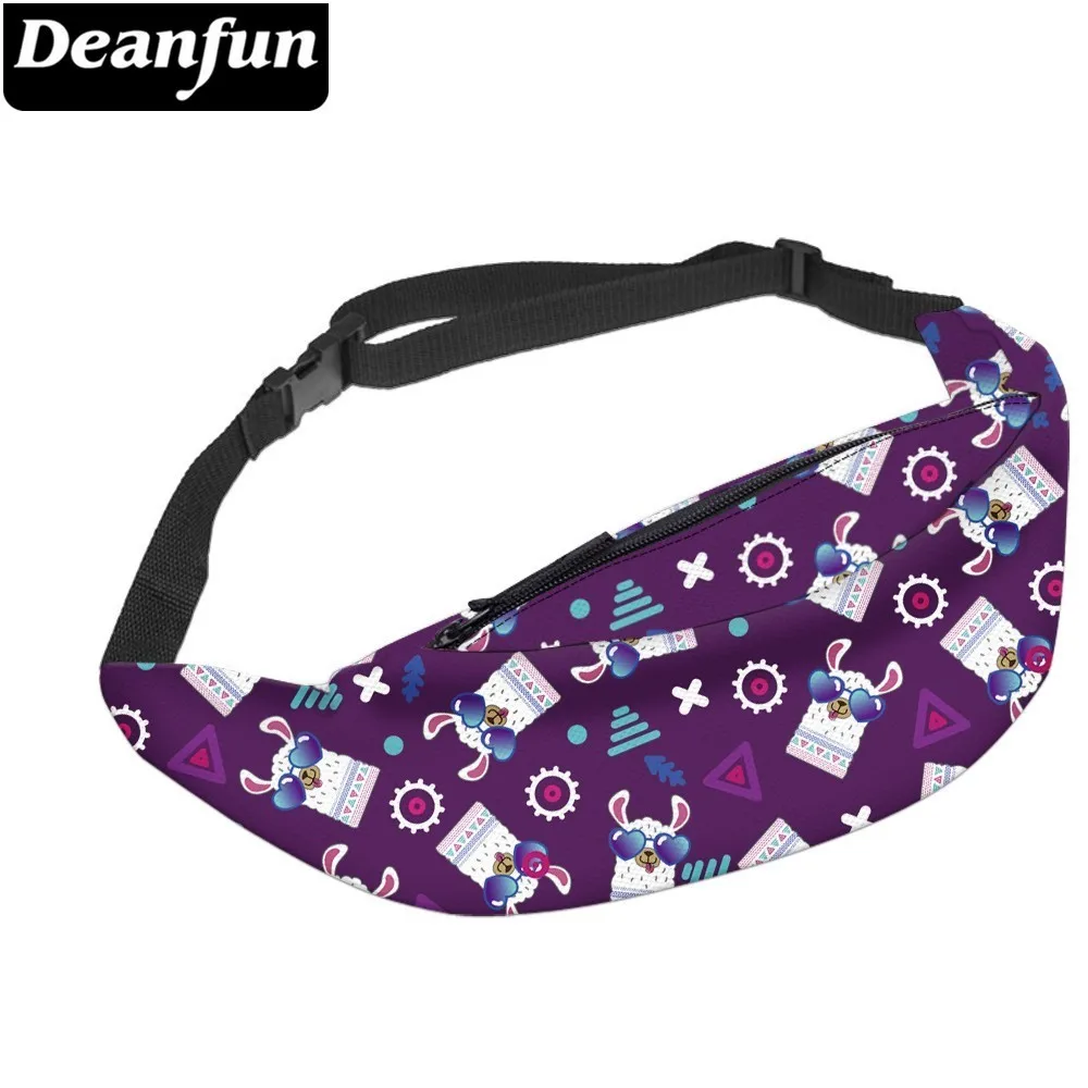 Поясная Сумка Deanfun водостойкая модная Llama для женщин подарок альпака фиолетовая