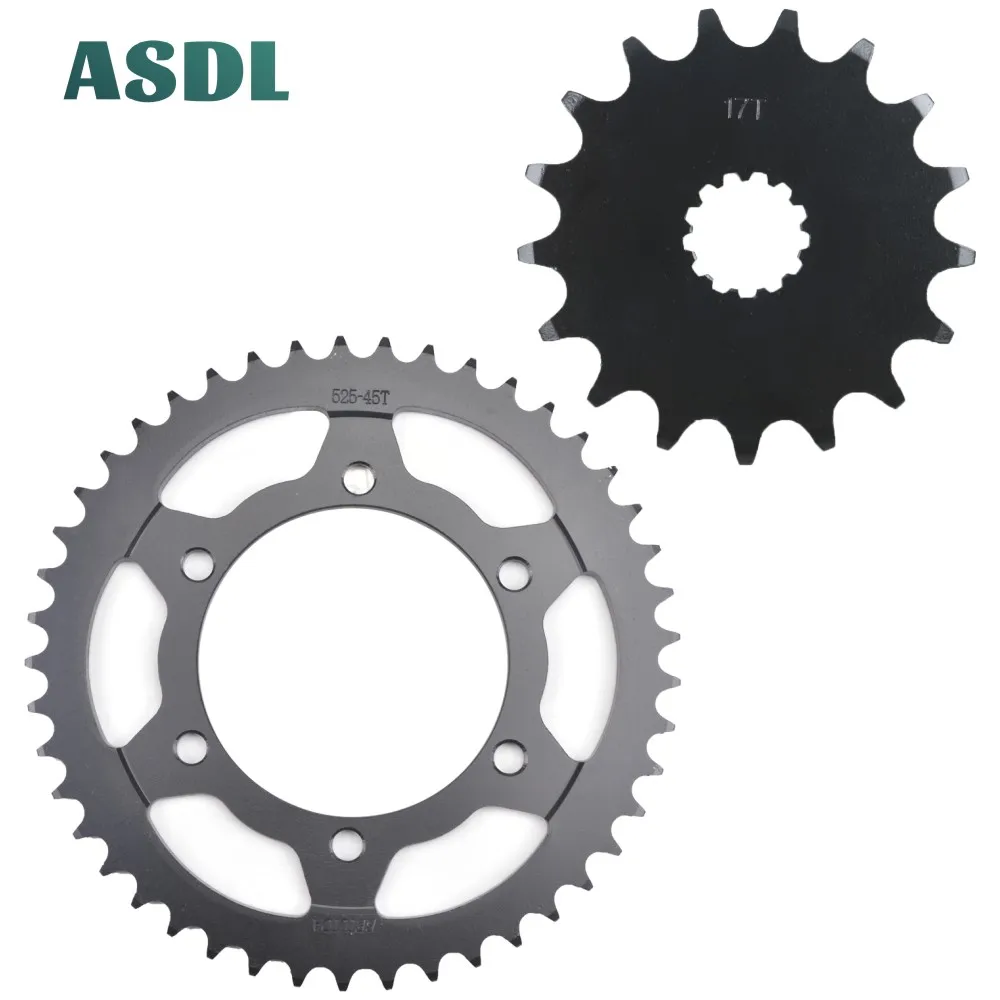 525 17T 45T Motorcycle motor Transmission Chain and front rear sprocket set for SUZUKI GSX-R750 Moto GP GSX-R 750 2011 - 2018 | Автомобили