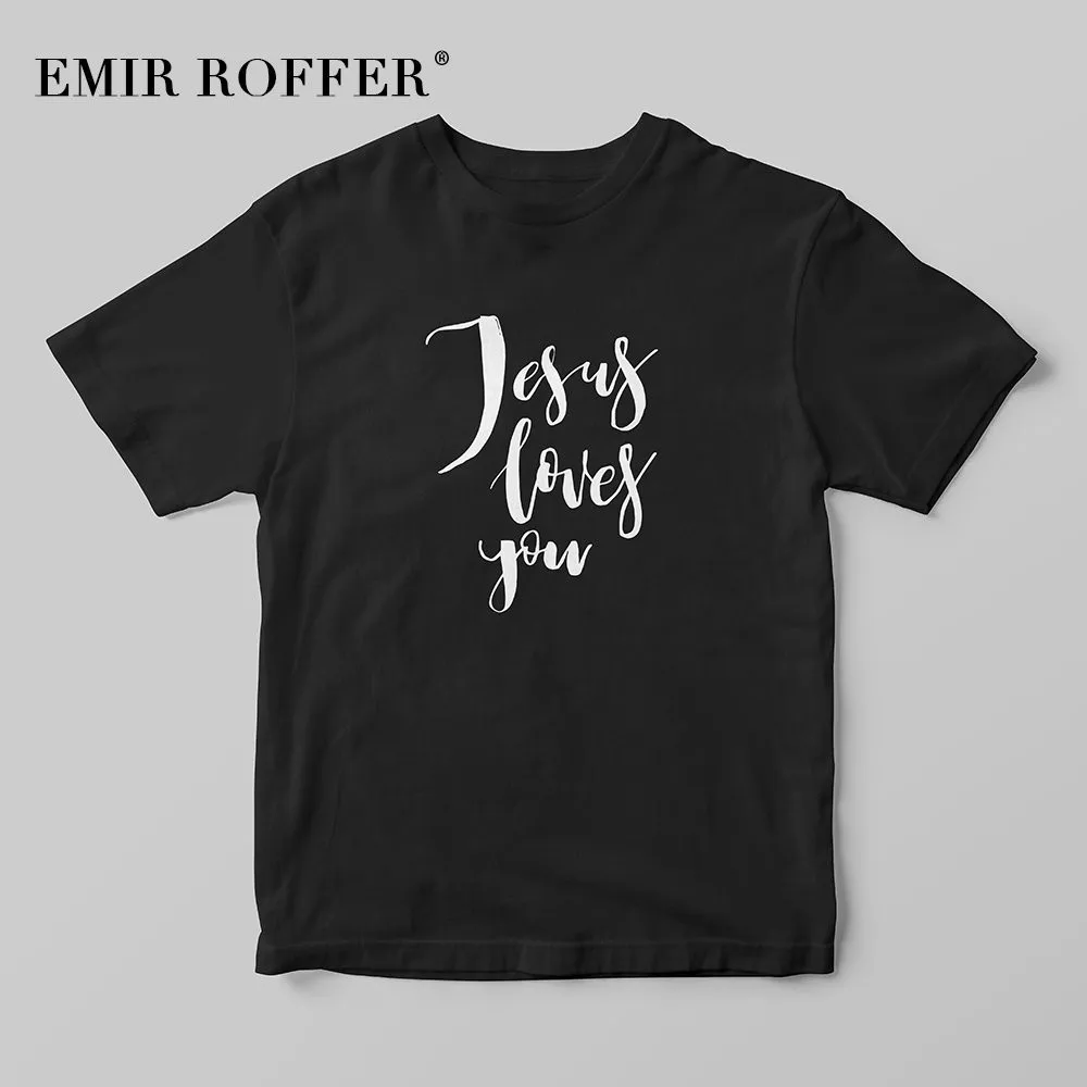 EMIR ROFFER Jesus Loves You футболка винтажные поговорки белая хлопковая женские