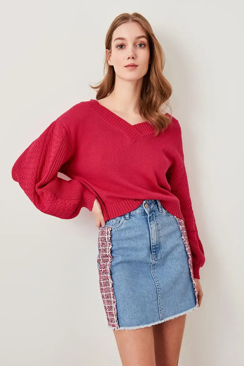 Trendyol фуксия воздушный рукав летний свитер TCLSS19ZA0010 |