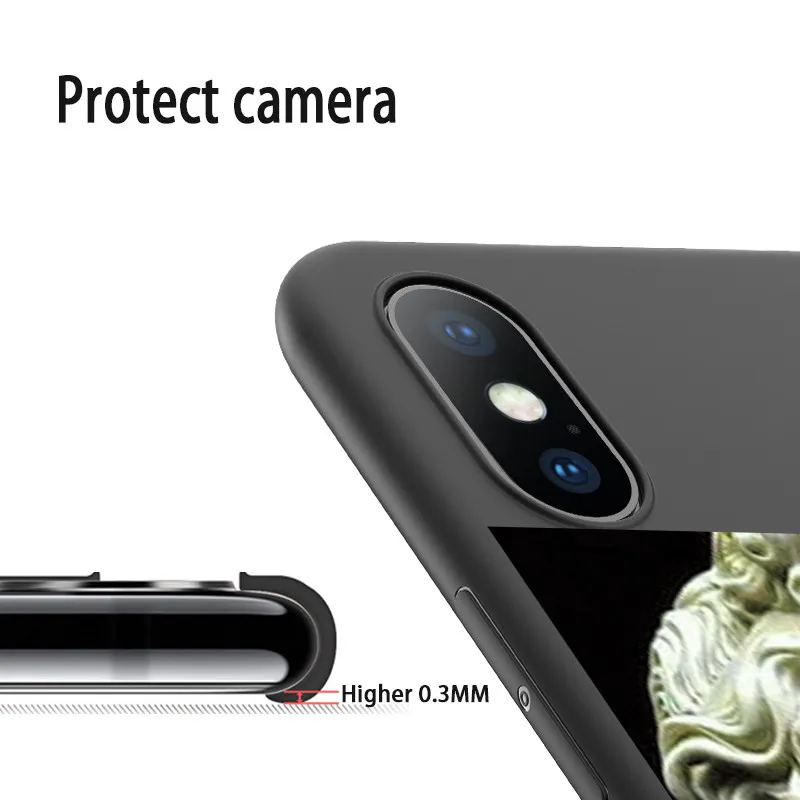 Чехол для телефона USLION с абстрактным изображением скульптуры iPhone X XS XR Xs Max мягкие