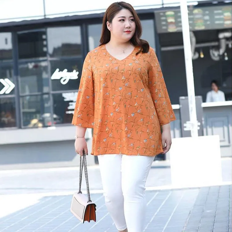 Женская блузка фотосессия размеры 5XL 6XL 7XL блузки женские летние топы с цветочным