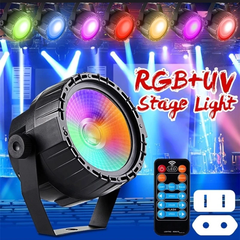 Беспроводной RGB + UV 30 Вт LED COB свет 3в1/RGBW/дистанционное управление Par DJ Mini DMX512 Wash