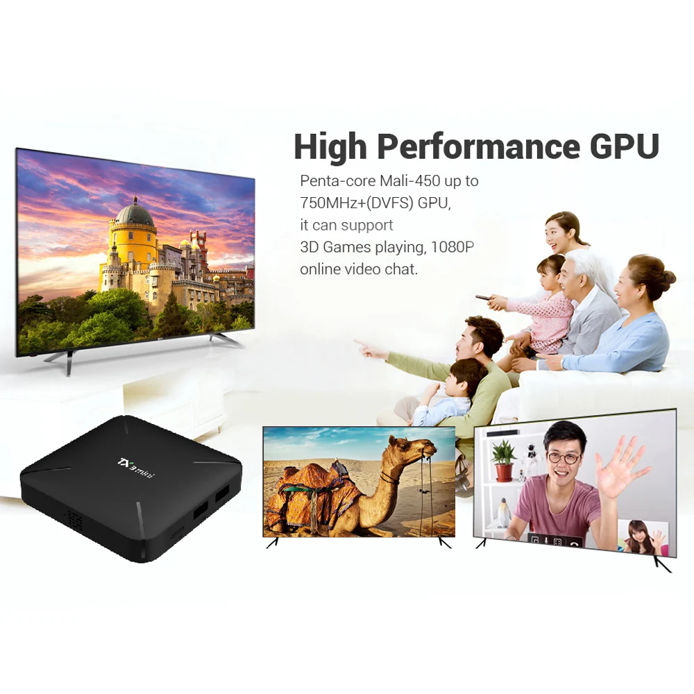 ТВ бокс TX3 Мини Смарт Android 7 1 Amlogic S905W четырехъядерный H.265 ГБ/8 ГБ 2 ГБ/16 DLNA WiFi LAN HD