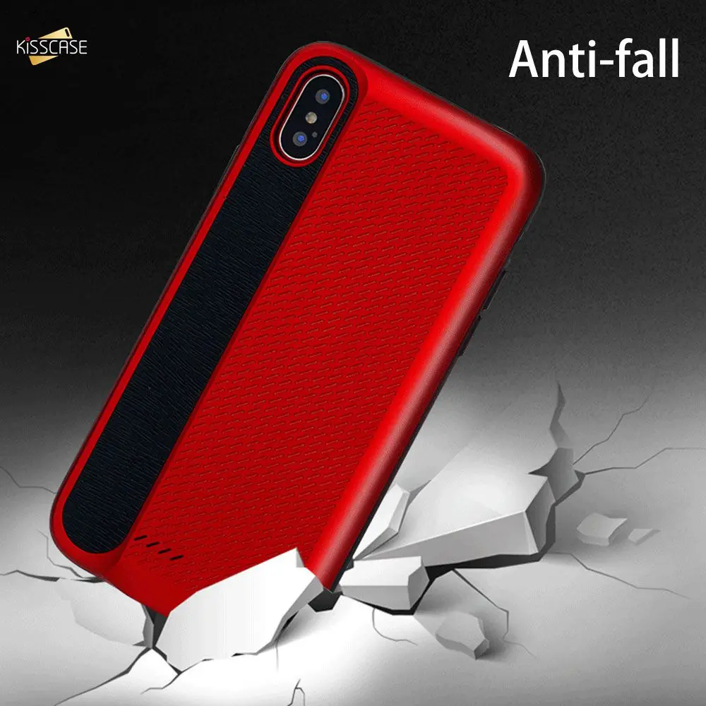 KISSCASE 3000 мАч зарядное устройство чехол для iPhone Powerbank перезаряжаемый телефона