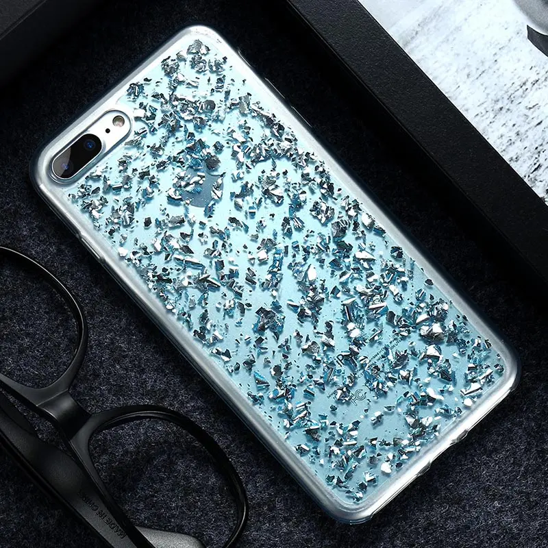 KISSCASE чехол с блестками для iPhone 6 6s Plus 7 5 5S SE Тонкий в Корейском стиле S Fundas |