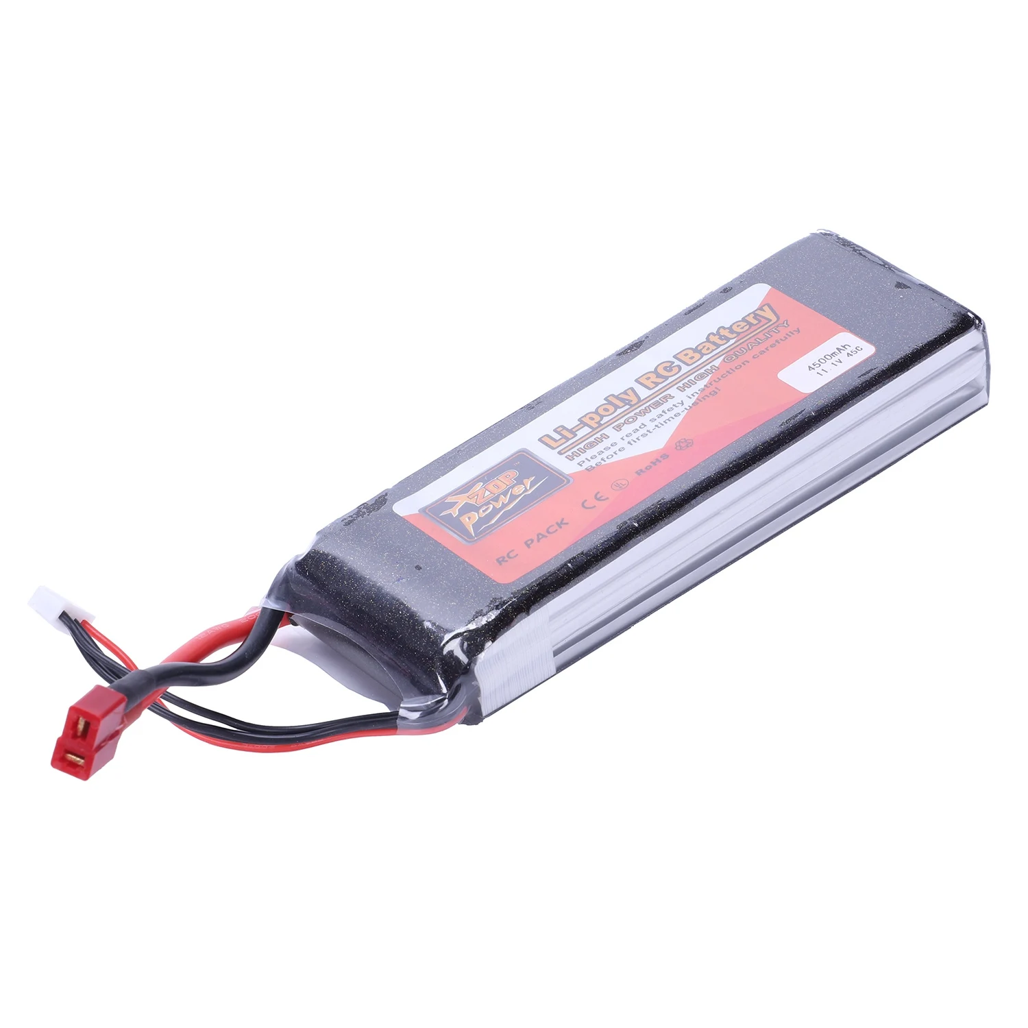 ZOP POWER 11 1 В 4500 мАч 45C 3S 1P Lipo Battery T Plug перезаряжаемый для радиоуправляемого гоночного