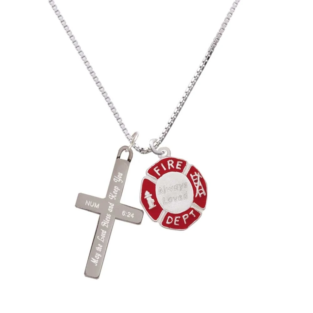 Всегда любили пожарный щит Благослови и держи тебя крест ожерелье|Подвески| |