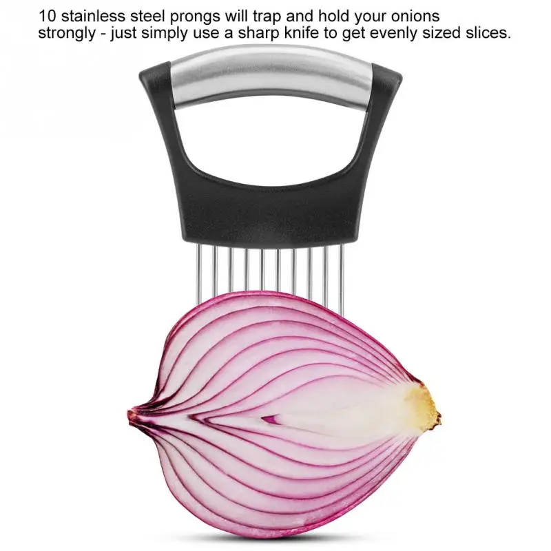 New Stainless Steel Tomato Onion Vegetables Cutting Meat Cutter Peeler Chopper with 10 Prongs |