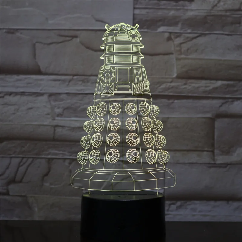Bunker 3D LED Lamp Night Light Touch 7 Auto Color Gradient USB Boys Kid Toys Bedroom Xmas Decor Gifts 2348 | Лампы и освещение