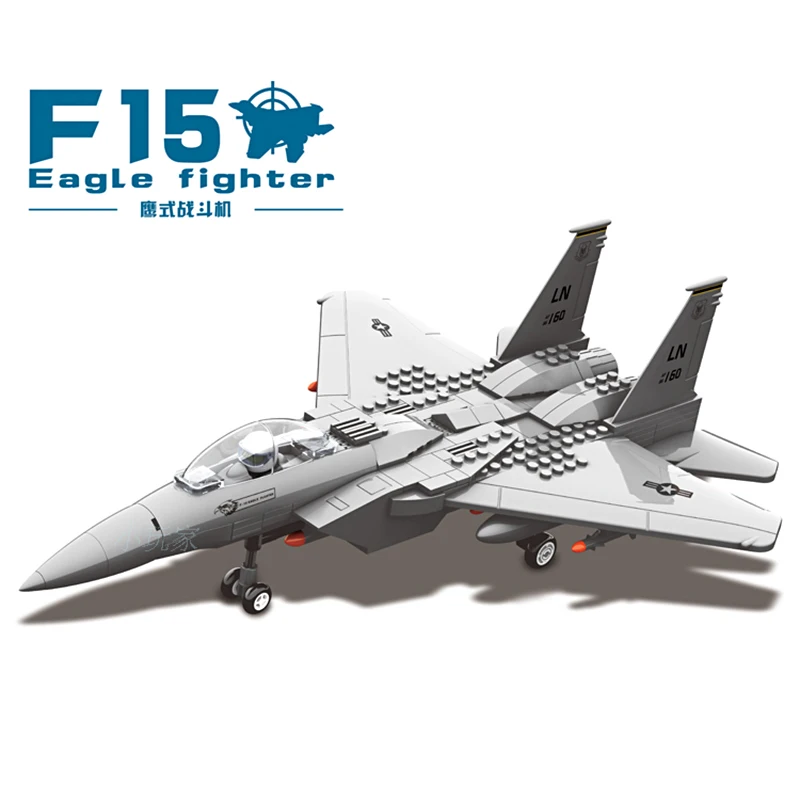 F15 Истребитель Eagle строительные блоки модель Wange Современное военное оружие