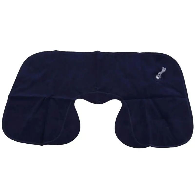 Portable U Shape Travel Pillow Inflatable Neck Car Head Rest Air Cushion for Office Nap | Дом и сад