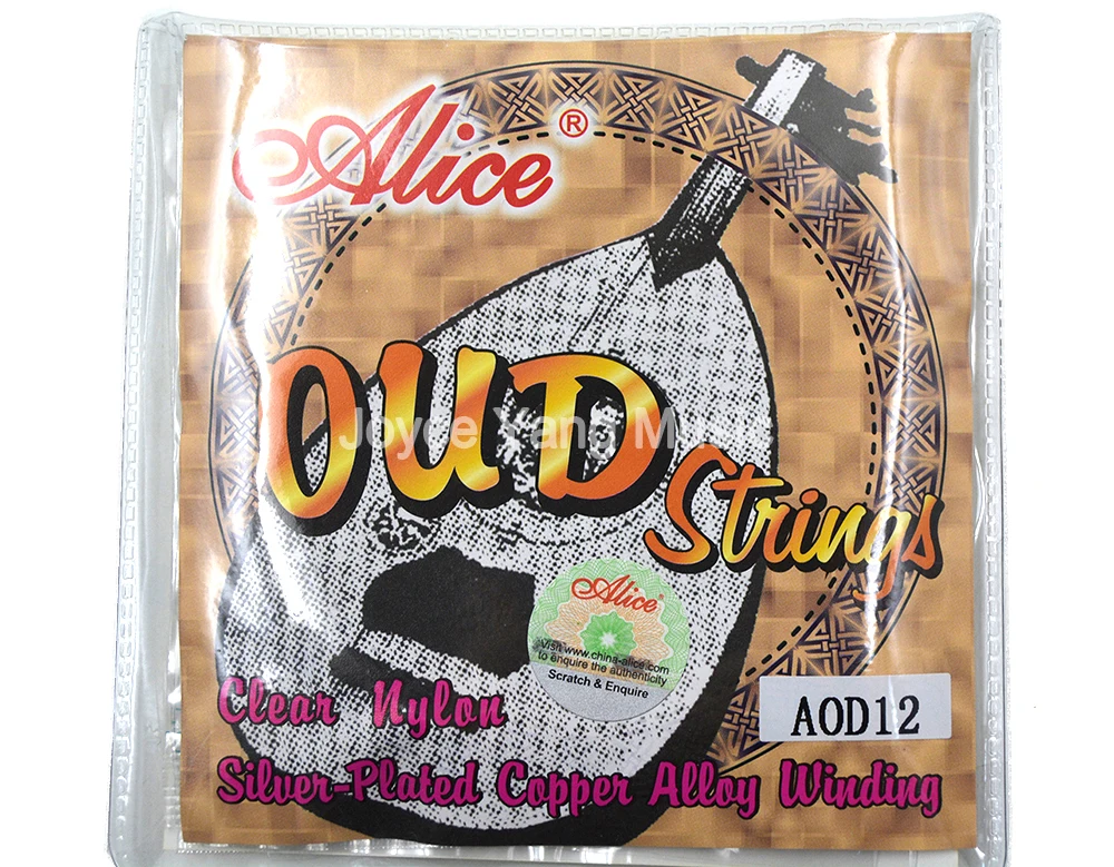 Alice AOD 10/11/12 OUD струны прозрачная нейлоновая Посеребренная Обмотка из медного