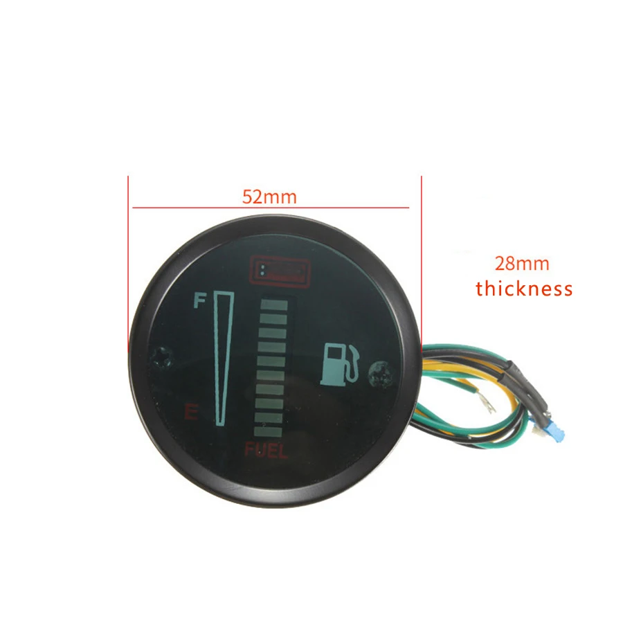 

52mm 12V Car Fuel Gauge Fuel Level Meter 10 LED Indicator light Car And Motorcycle Accessories