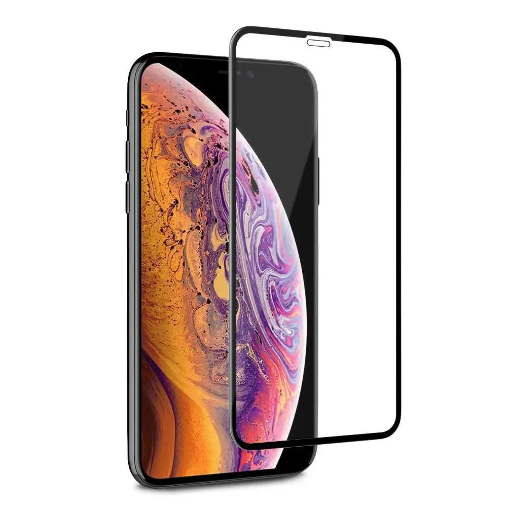3D изогнутое закаленное стекло из углеродного волокна для iphone Xs Max XR XS X защита