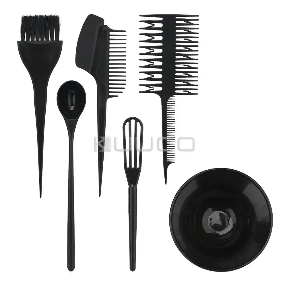 

Hair Color Brushes 6pcs Feather Bristles on Hair Dye DIY/Professional Tint Brush Set for Bleached
