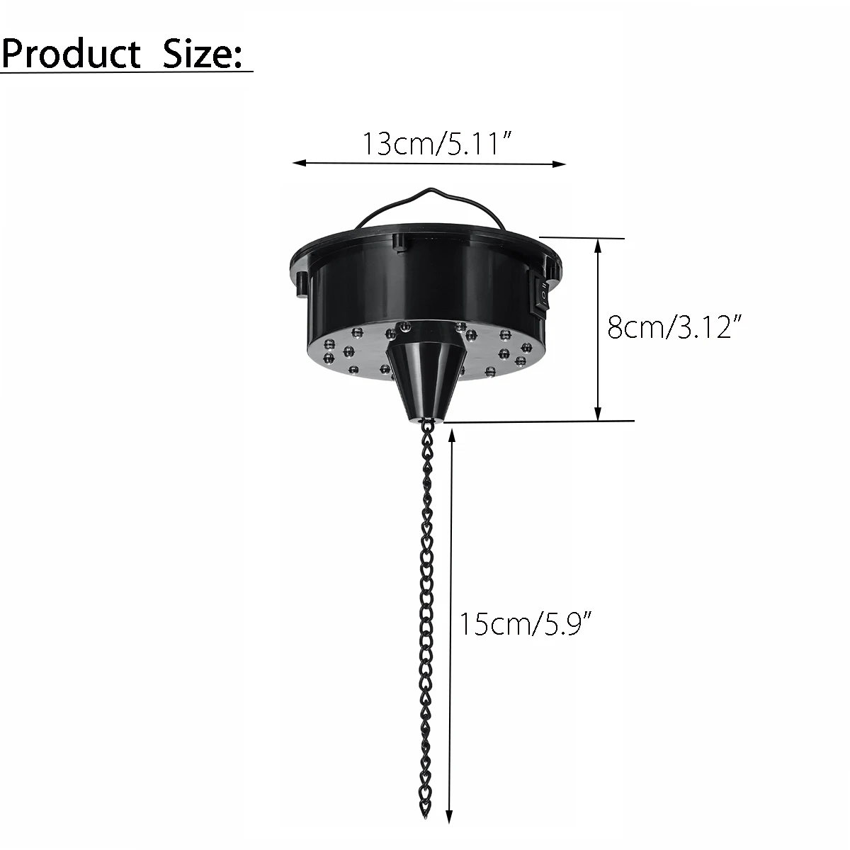 

18 LED Lights Glass Rotating Mirror Disco Ball Motor Sound Control Mirror Reflection Ball Hanging for Disco DJ Party Light