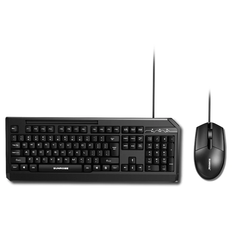 SUNROSE T27S Splashproof USB Проводная 104 клавиши клавиатура + мышь набор для домашнего офиса