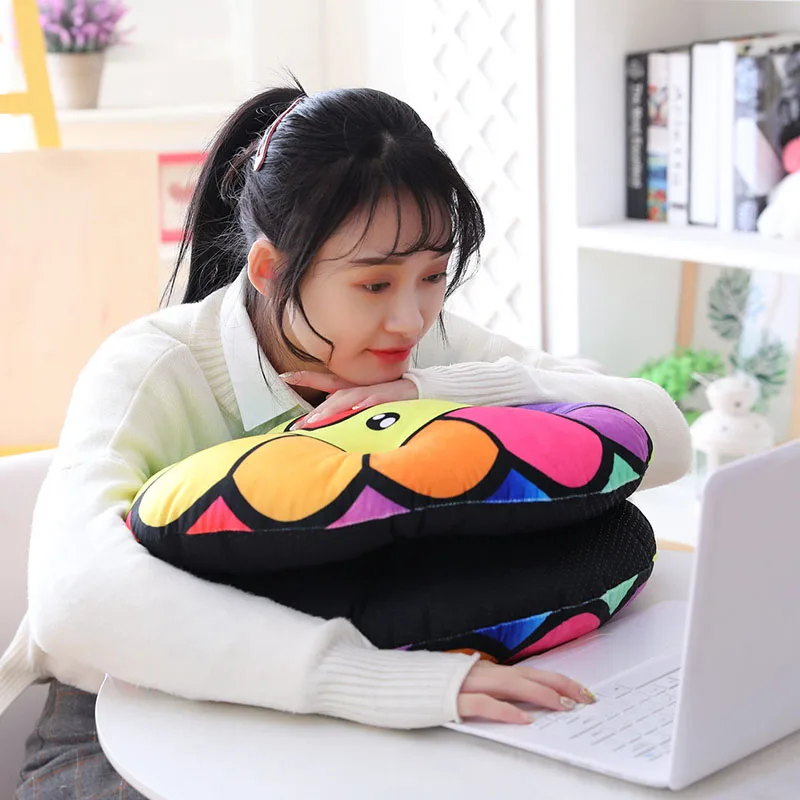 Солнце подушка в цветочек Подушка Kawaii мягкая хлопковая плюшевая игрушка Спящая
