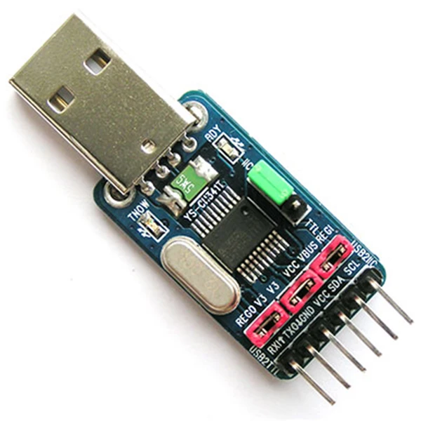 Топ 2 в 1 Ch341T модуль Usb к IEC Iic Uart Ttl главный адаптер конвертер Stc Isp загрузка + Образец
