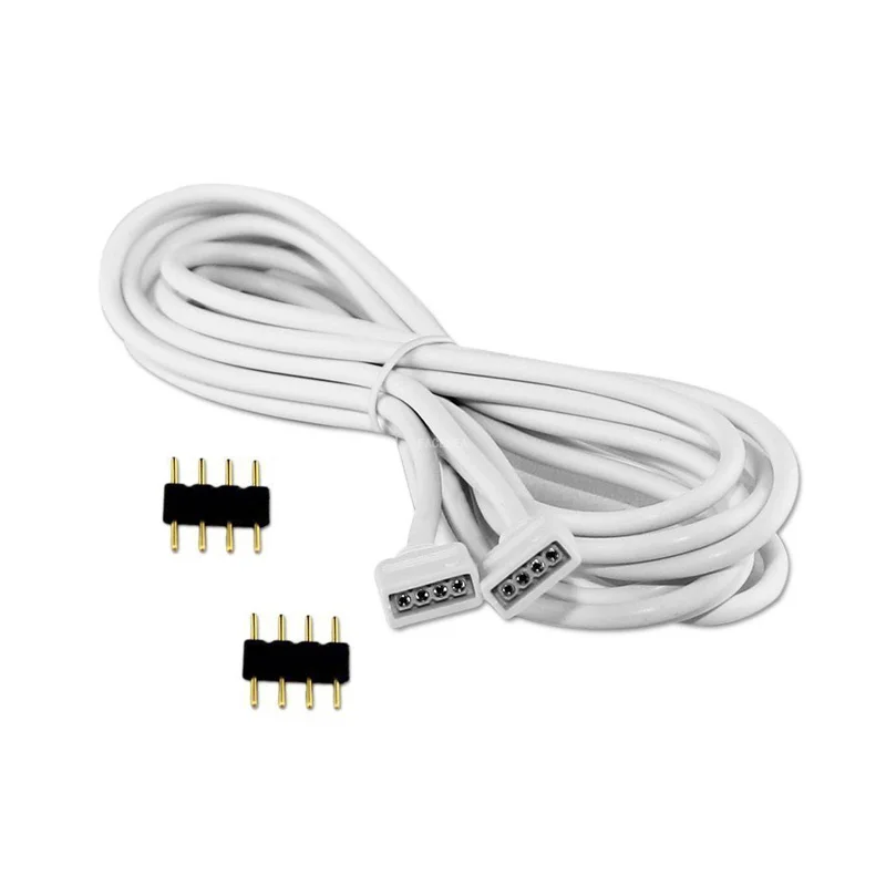 4 контакта RGB светодиодной ленты 10 шт. 30 см/50 см/1 м/2 м/5 м гнездовой Удлинительный