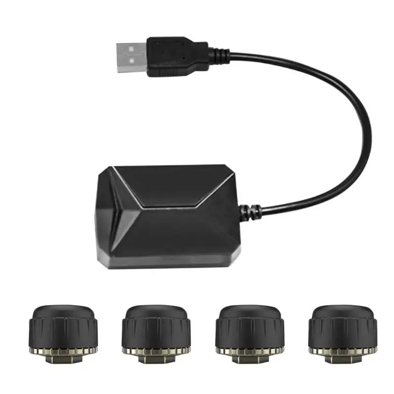 USB автомобильный TPMS монитор давления в шинах Система сигнализации для Android видео