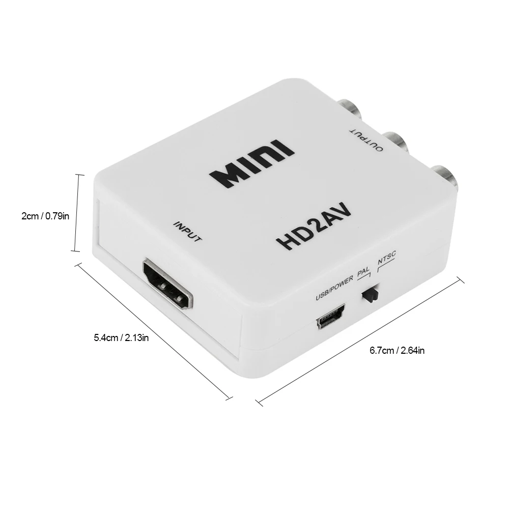Универсальный цифровой аудио переключатель коробка HD в AV RCA преобразователь